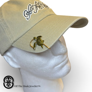 SEA TURTLE HOOKIT©  Hat Hook - Turtle Hat Pin - Hat Clip - Brim Clip