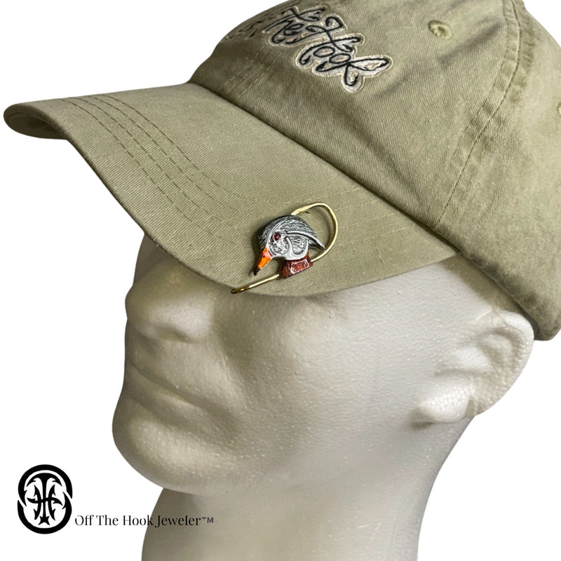 duck head with fish hook WOOD DUCK HEAD HOOKIT© - Hat Hook