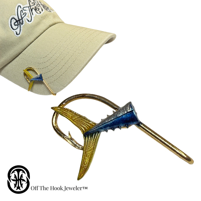 YELLOWTAIL TUNA HOOKIT© Hat Hook - Fishing Hat Clip - Hat Pin - Brim Clip