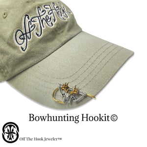 BOWHUNTING HOOKIT© Hat Hook - Fishing Hat Clip - Deer Hat Pin