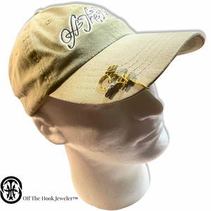 DEER ANTLER (#2) HOOKIT© Hat Hook - Fishing Hat Clip - Deer Hat Pin