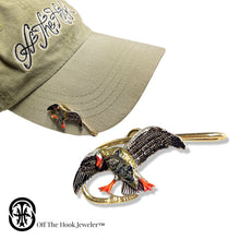 Load image into Gallery viewer, SPECKLEBELLY GOOSE HOOKIT© Hunting Hat Pin, Hunting Hat Clip, Hunting Brim Clip, Goose Hat Pin