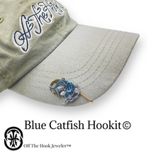 Load image into Gallery viewer, BLUE CATFISH HOOKIT© Hat Hook - Fishing Hat Clip