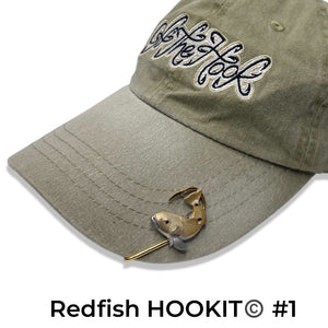 REDFISH HOOKIT© (turning #1) Hat Hook - Fishing Hat Clip -REDFISH Hat Hook