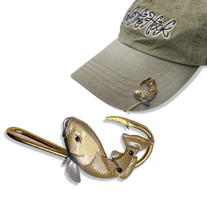 REDFISH HOOKIT© (turning #1) Hat Hook - Fishing Hat Clip -REDFISH Hat Hook