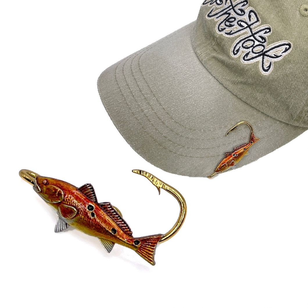 REDFISH HOOKIT© Hat Hook - Fishing Hat Clip - Fishing Hat Pin -