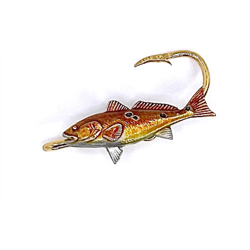 REDFISH HOOKIT© Hat Hook - Fishing Hat Clip - Fishing Hat Pin - – Off The  Hook Jeweler
