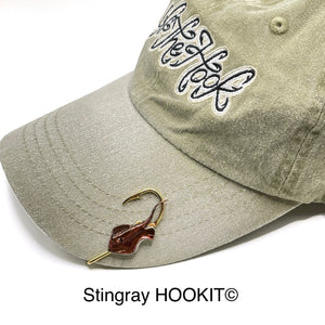 STINGRAY HOOKIT© - Fishing hat pin - Hat Clip - Brim Clip