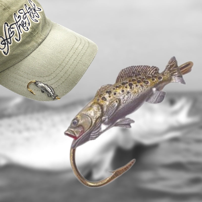 SPECKLE TROUT HOOKIT (turning) Fishing Hat Hook - Fishing Hat Clip