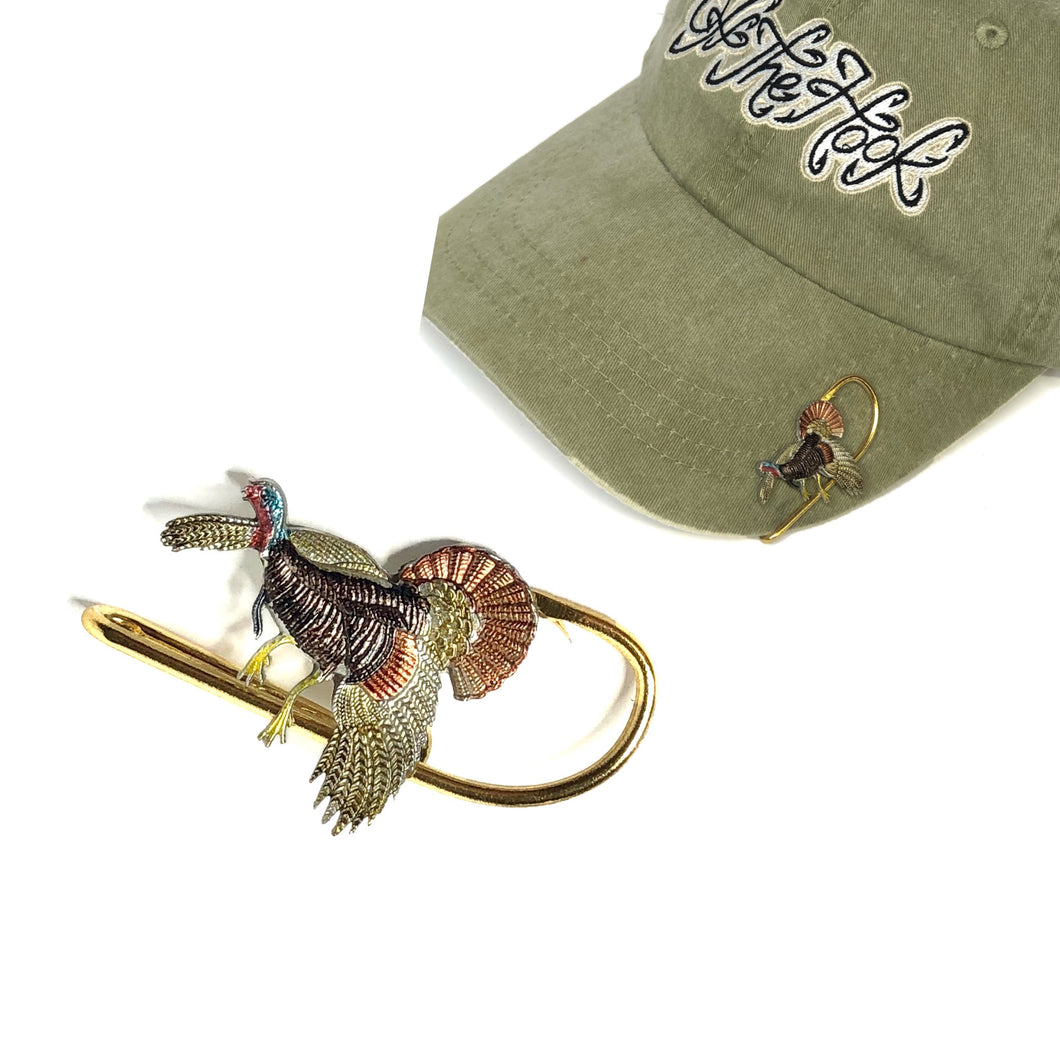 TURKEY HOOKIT© Hat Hook #1- Hunting - Fishing Hat Clip - Brim Clip