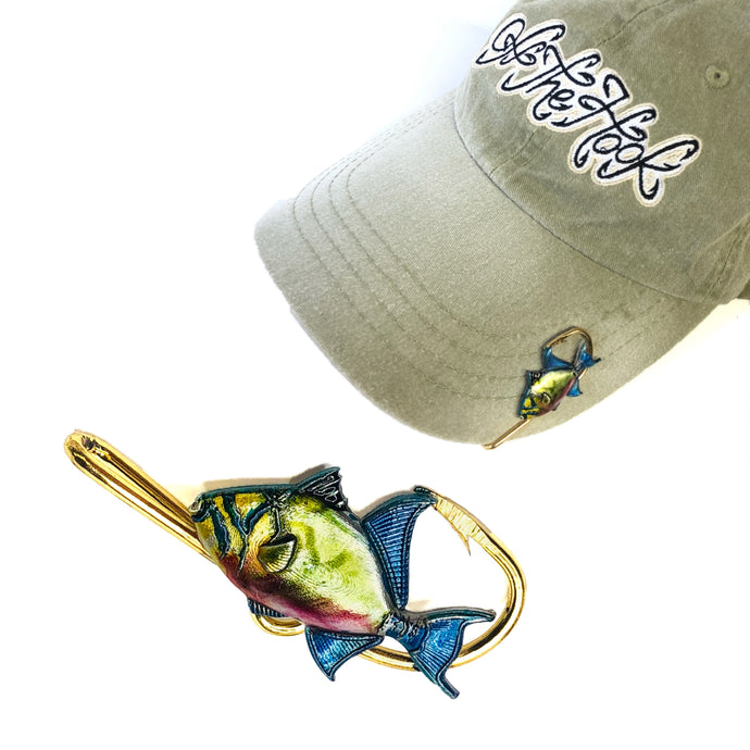 TRIGGERFISH HOOKIT© Hat Hook - Fishing Hat Clip - Queen Triggerfish