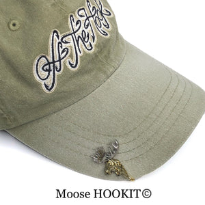 BULL MOOSE HOOKIT© Hat Hook -Moose Hat Hook - Fishing Hat Clip - Moose Head