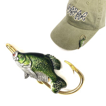Load image into Gallery viewer, CRAPPIE (Black Crappie) HOOKIT© Hat Hook - Fishing Hat Clip